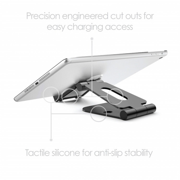 Desire2 View Desk Stand Silver Adjustable Tablets and Smartphones