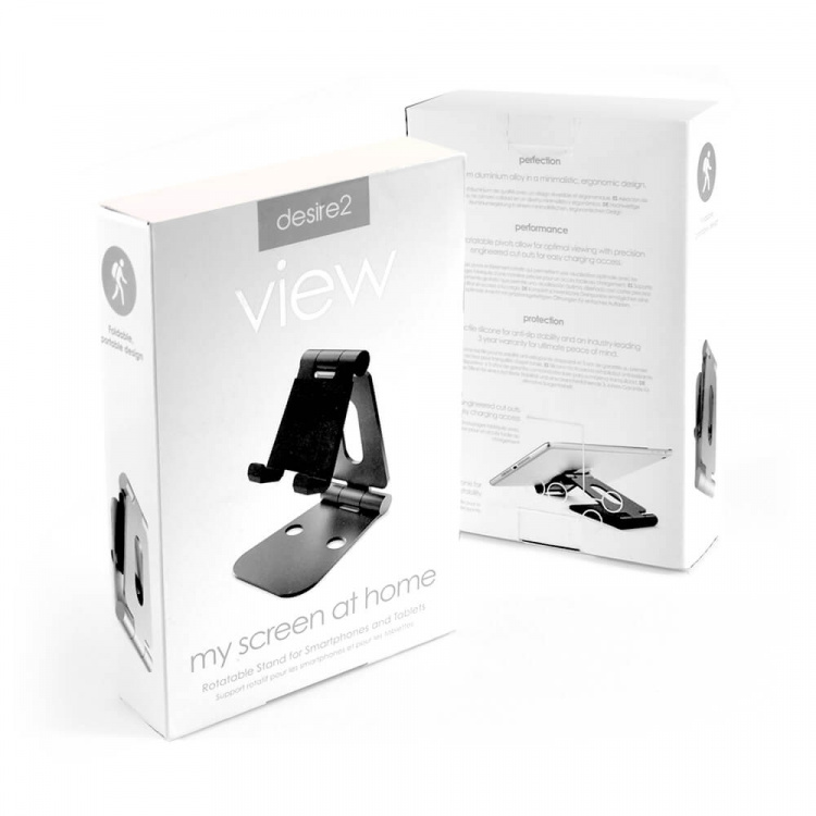 Desire2 View Desk Stand Silver Adjustable Tablets and Smartphones