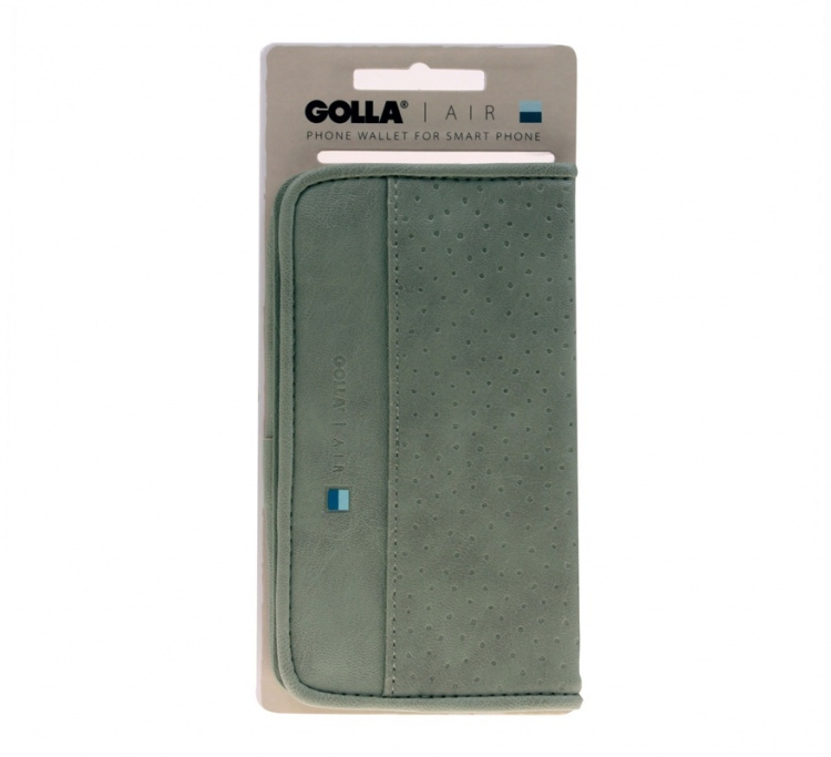 Golla hone Wallet Air for Sam sung Galaxy S5, Aqua/Grey