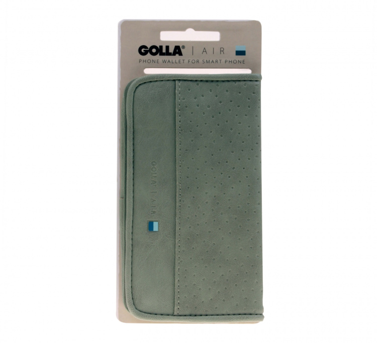 Golla hone Wallet Air for Sam sung Galaxy S5, Aqua/Grey