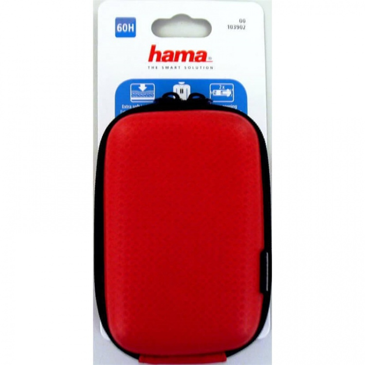 Hama ase Carbon Style Camera Bag, 60 H, red