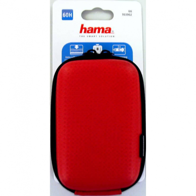 Hama ase Carbon Style Camera Bag, 60 H, red