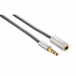 Hama AluLine Extension Cable, 3.5 mm jack, plug - socket, stereo