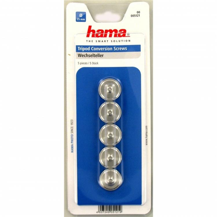 Hama Tripod Conversion Screws, (A) 1/4 (6.4 mm) > (B) 3/8 (9.5 mm