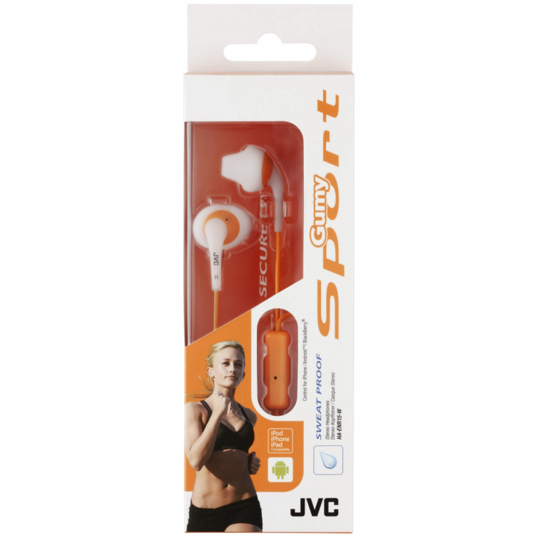 JVC Headphone ENR15 Sport Mic In-Ear White JVC Headphone ENR15 Sport Mic In-Ear White