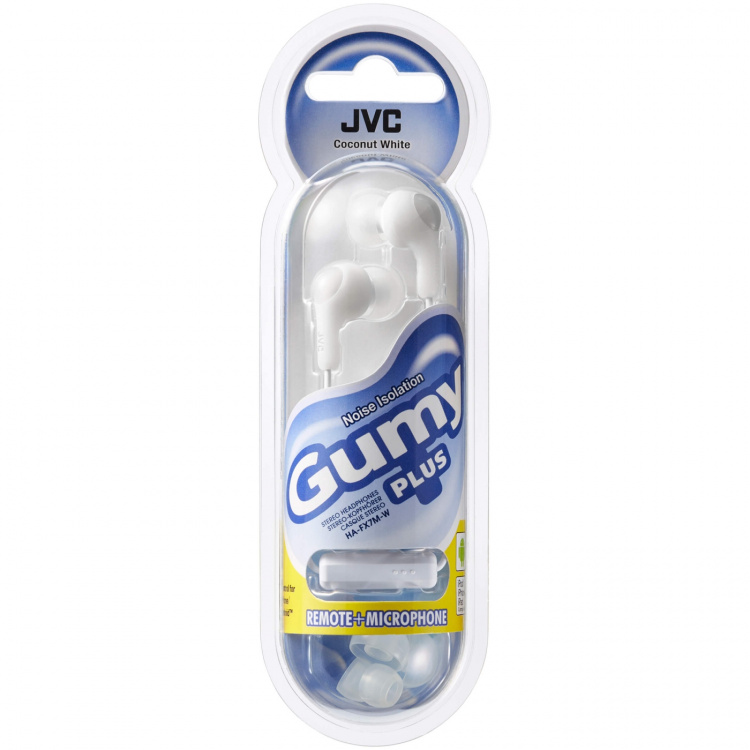 JVC Headphones FX7M Gumy Plus In-Ear Mic White