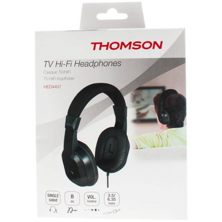 Thomson Headphone for TV 8m cable HED 4407 Black