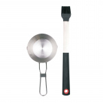 GEAR Grill Kit Marinade/Glaze 2in1 Brush and Steel Pot