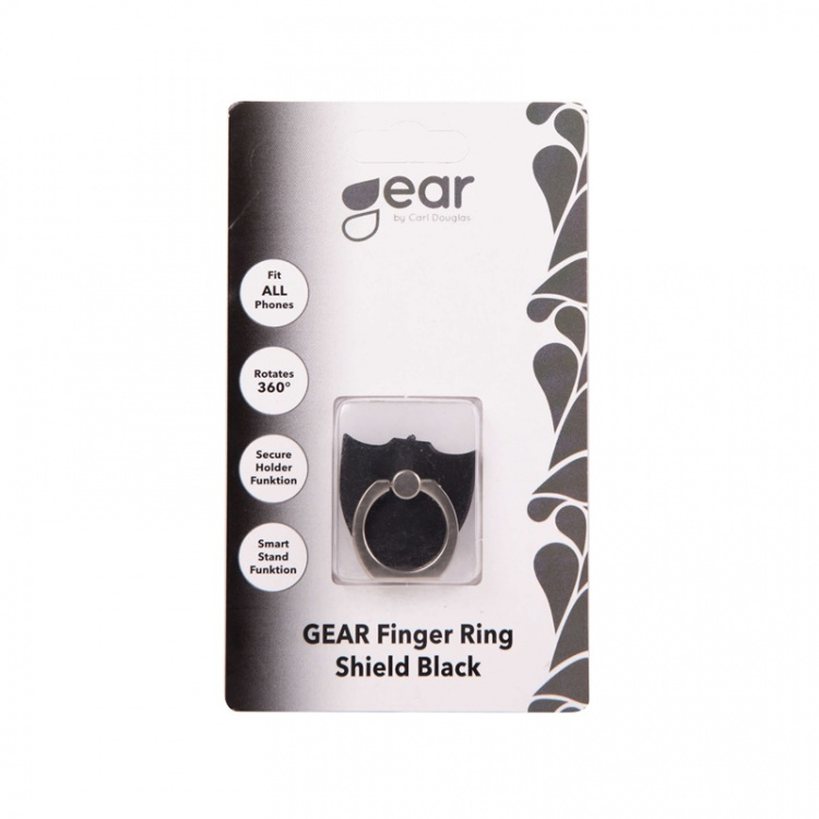 Gear Finger ring shield black with stand function