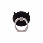 Gear Finger ring round black with stand function