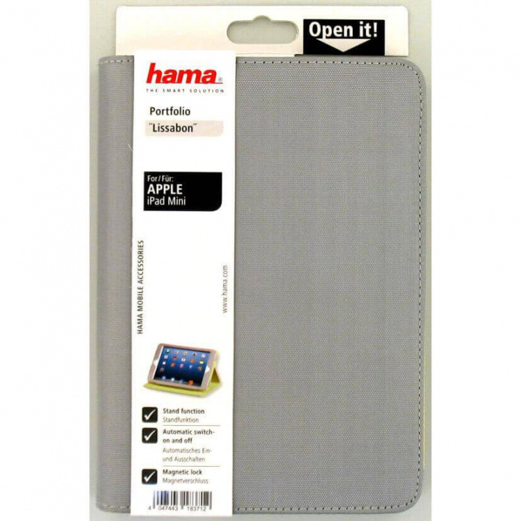 Hama bon Portfolio for Apple iPad mini, silver/green Hama bon Portfolio for Apple iPad mini, silver/green