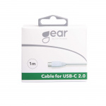 Gear Charging Cable USB-A to USB-C 2.0 1m White Round Gear Charging Cable USB-A to USB-C 2.0 1m White Round