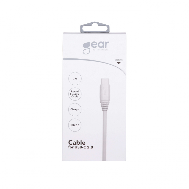 Gear Charging Cable USB-A to USB-C 2.0 2m White Round