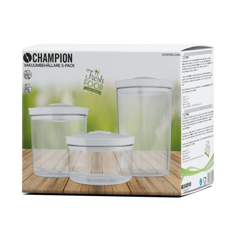 Champion Vacuumbehållare 3-pack