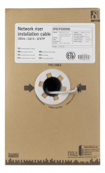 DELTACO U/UTP Cat6 installation riser cable, 305m box, 250MHz, Delta c