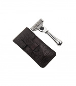 Parker TM-3 Travel Mach-3 Razor with Leather Pouch