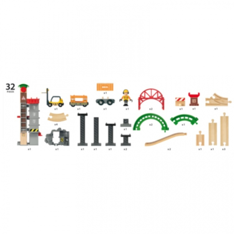 Brio 33887 Set med hisschakt & bro.