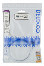 DELTACO High-Speed Premium HDMI cable, 1m, Ethernet, 4K UHD, white DELTACO High-Speed Premium HDMI cable, 1m, Ethernet, 4K UHD, white