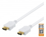 DELTACO High-Speed Premium HDMI cable, 2m, Ethernet, 4K UHD, white DELTACO High-Speed Premium HDMI cable, 2m, Ethernet, 4K UHD, white