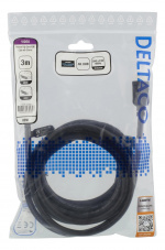 DELTACO High-Speed Premium HDMI cable, 3m, Ethernet, 4K UHD, black