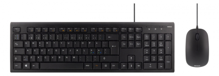 DELTACO Keyboard kit with mouse, PAN Nordic layout, USB, black DELTACO Keyboard kit with mouse, PAN Nordic layout, USB, black