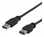 DELTACO USB 3.1 Gen1 Extension cable, 3m, USB-A male to USB-A female,