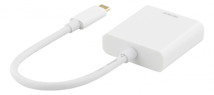DELTACO USB-C to HDMI adapter, 4096x2160 30Hz, white DELTACO USB-C to HDMI adapter, 4096x2160 30Hz, white