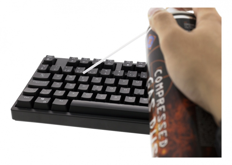 DELTACO GAMING Compressed air, 600ml, flexible nozzle, black DELTACO GAMING Compressed air, 600ml, flexible nozzle, black