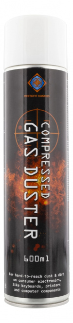 DELTACO GAMING Compressed air, 600ml, flexible nozzle, black DELTACO GAMING Compressed air, 600ml, flexible nozzle, black