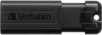 Verbatim PinStripe 256GB USB Drive, USB 3.0, retractable design, black