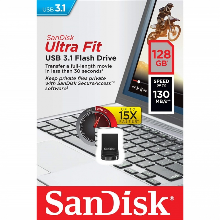 Sandisk Usb-Minne 3.1 Ultrafit 128Gb Sandisk Usb-Minne 3.1 Ultrafit 128Gb