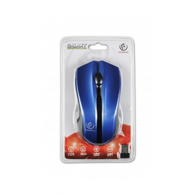 Rebeltec Galaxy - wireless mouse with blue/black design