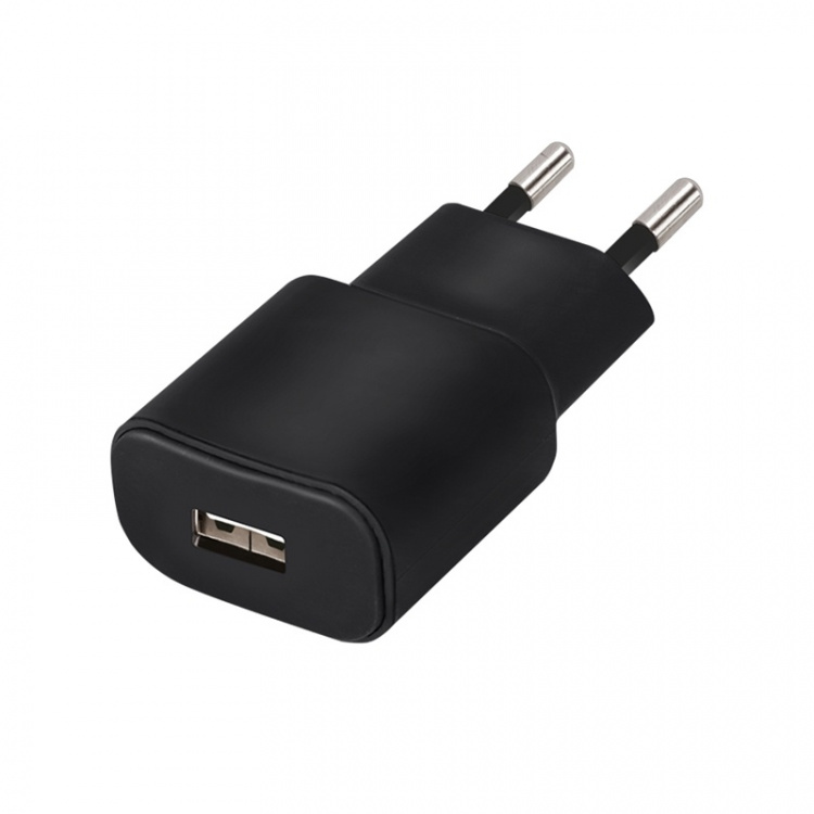 Forever wall charger, USB port, 1A, black