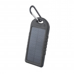 Setty powerbank with solar cells, 5000 mAh, black