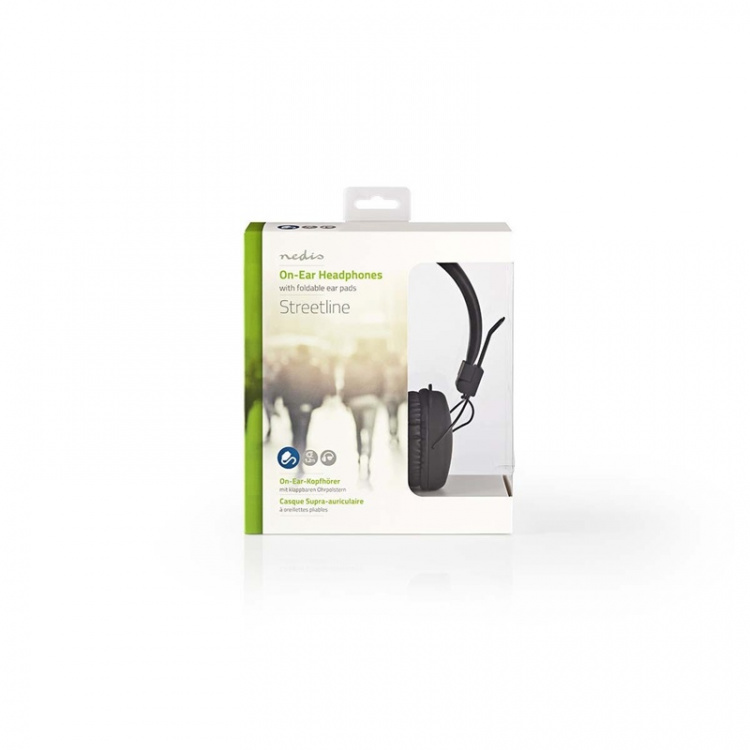 Nedis On-Ear Wired Headphones | 3.5 mm | Cable length: 1.20 m | Black