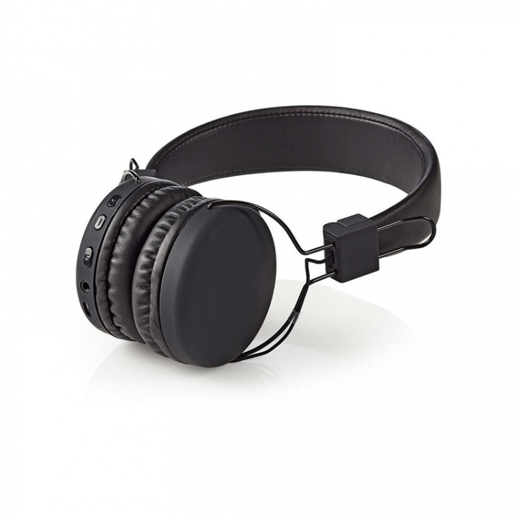 Nedis Wireless On-Ear Headphones | Battery play time: 15 hrs | Built-in microphone | Press Control | Voice control support | Volume control | Black Nedis Wireless On-Ear Headphones | Battery play time: 15 hrs | Built-in microphone | Press Control | Voice control support | Volume control | Black
