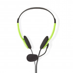 Nedis PC Headset | On-Ear | Stereo | 2x 3.5 mm | Fold-Away Microphone | Green