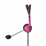 Nedis PC Headset | On-Ear | Stereo | 2x 3.5 mm | Fold-Away Microphone | Pink