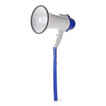 Nedis Megaphone | Maximum range: 250 m | Volume control: 115 dB | Built-In Microphone | Built-in siren | Recording function | Blue / White Nedis Megaphone | Maximum range: 250 m | Volume control: 115 dB | Built-In Microphone | Built-in siren | Recording function | Blue / White