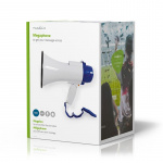 Nedis Megaphone | Maximum range: 250 m | Volume control: 115 dB | Built-In Microphone | Built-in siren | Recording function | Blue / White Nedis Megaphone | Maximum range: 250 m | Volume control: 115 dB | Built-In Microphone | Built-in siren | Recording function | Blue / White