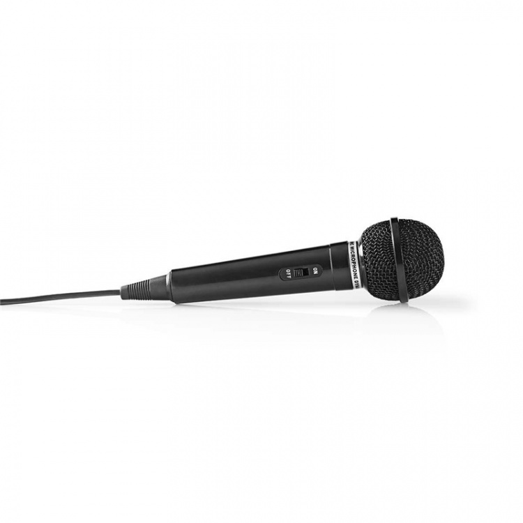 Nedis Wired Microphone | Cardioid | Fixed Cable | 5.00 m | 80 Hz - 12 kHz | 600 Ohm | -75 dB | On/Off switch | ABS | Black Nedis Wired Microphone | Cardioid | Fixed Cable | 5.00 m | 80 Hz - 12 kHz | 600 Ohm | -75 dB | On/Off switch | ABS | Black