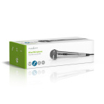 Nedis Wired Microphone | Cardioid | Detachable Cable | 5.00 m | 80 Hz - 13 kHz | 600 Ohm | -72 dB | On/Off switch | Metal | Silver