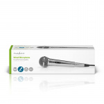 Nedis Wired Microphone | Cardioid | Detachable Cable | 5.00 m | 80 Hz - 13 kHz | 600 Ohm | -72 dB | On/Off switch | Metal | Silver
