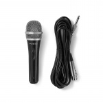 Nedis Wired Microphone | Cardioid | Detachable Cable | 5.00 m | 50 Hz - 15 kHz | 600 Ohm | -72 dB | On/Off switch | Travel case included | Metal | Black / Grey