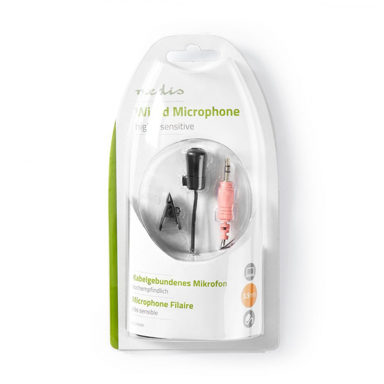 Nedis Microphone | Used for: Notebook / Smartphone / Tablet | Wired | 1x 3.5 mm Nedis Microphone | Used for: Notebook / Smartphone / Tablet | Wired | 1x 3.5 mm