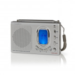 Nedis World Receiver Radio | Portable Design | AM / FM / SW | Battery Powered / Mains Powered | Digital | 1.5 W | Headphone output | Alarm clock | Sleep timer | Grey Nedis World Receiver Radio | Portable Design | AM / FM / SW | Battery Powered / Mains Powered | Digital | 1.5 W | Headphone output | Alarm clock | Sleep timer | Grey
