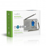 Nedis World Receiver Radio | Portable Design | AM / FM / SW | Battery Powered / Mains Powered | Digital | 1.5 W | Headphone output | Alarm clock | Sleep timer | Grey Nedis World Receiver Radio | Portable Design | AM / FM / SW | Battery Powered / Mains Powered | Digital | 1.5 W | Headphone output | Alarm clock | Sleep timer | Grey