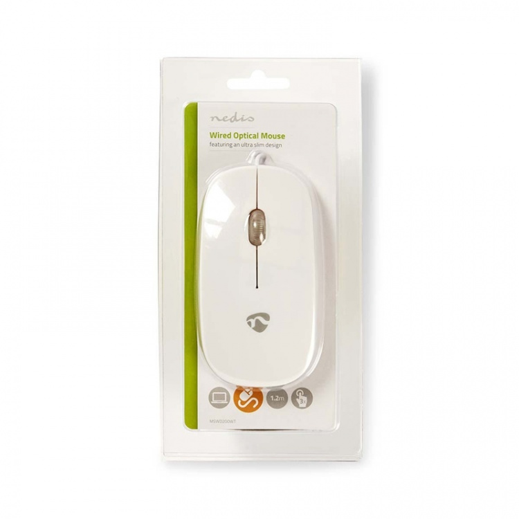 Nedis Mouse | Wired | 1000 dpi | Number of buttons: 3 | Both Handed Nedis Mouse | Wired | 1000 dpi | Number of buttons: 3 | Both Handed