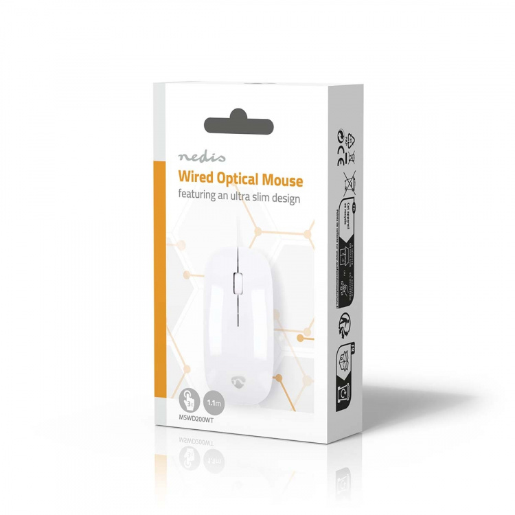 Nedis Mouse | Wired | 1000 dpi | Number of buttons: 3 | Both Handed Nedis Mouse | Wired | 1000 dpi | Number of buttons: 3 | Both Handed