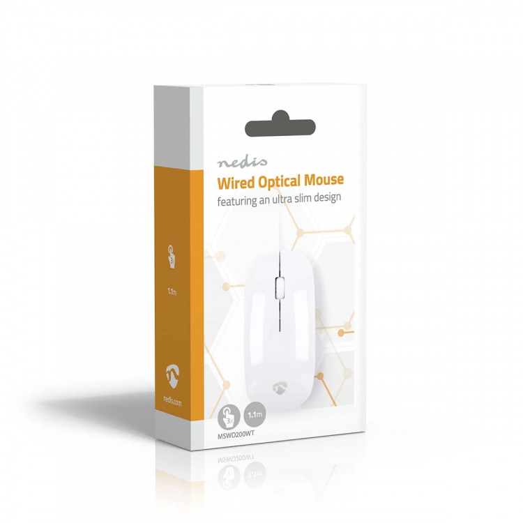 Nedis Mouse | Wired | 1000 dpi | Number of buttons: 3 | Both Handed Nedis Mouse | Wired | 1000 dpi | Number of buttons: 3 | Both Handed